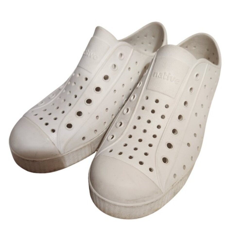 Native Shoes‎ Jefferson White Rubber Water Shoes Kids Size J3